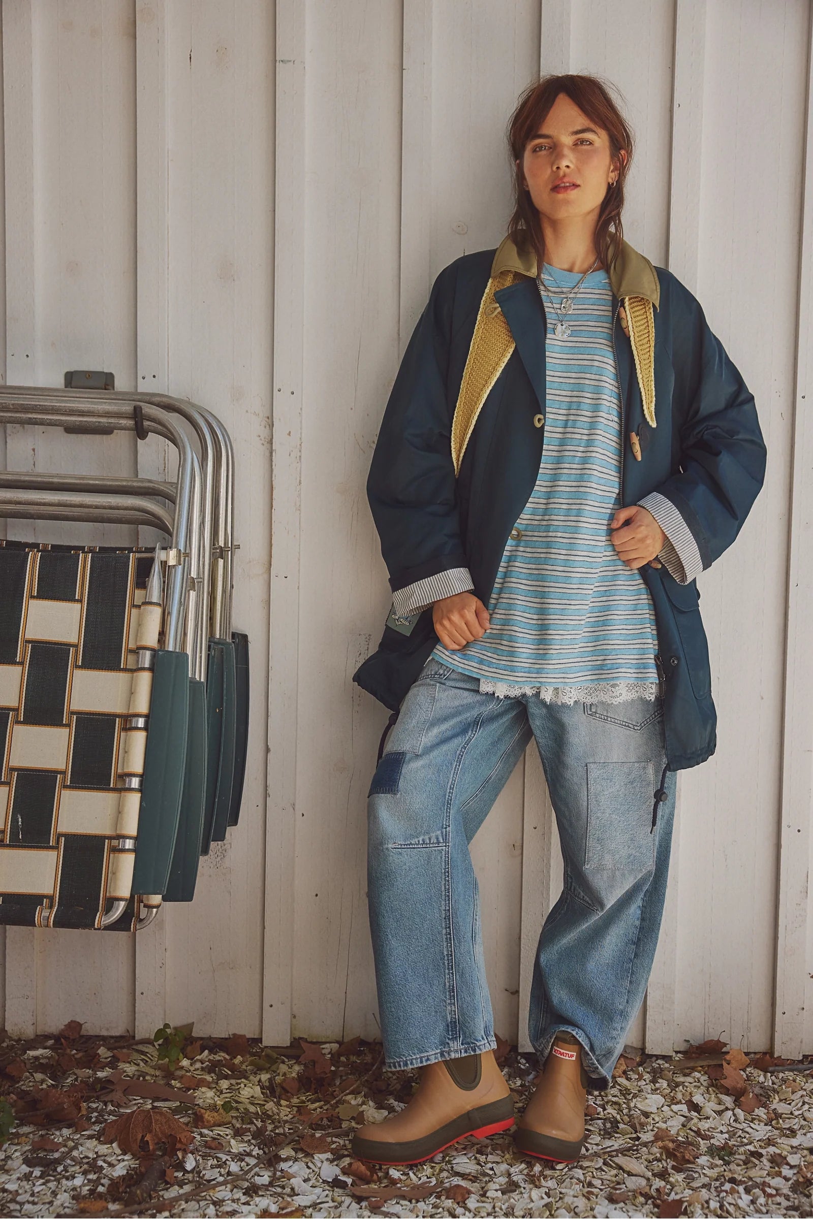 all love stripe pocket tee